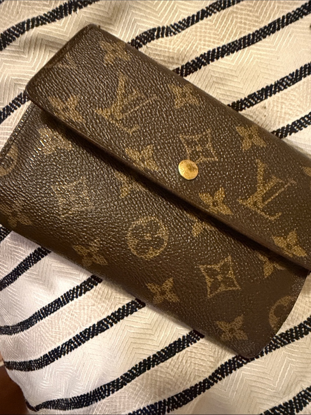 Louis Vuitton Monogram Canvas Clutch Wallet - Brown/Gold